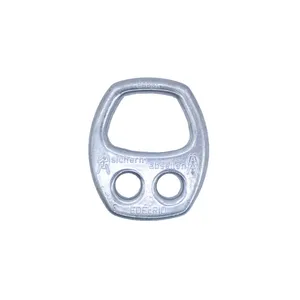 Placa de seguridad Bankl Para Escalada Rapel Plateado Edelrid